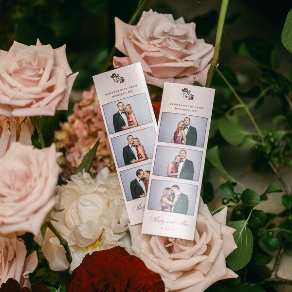 Wedding photo strips roses by Time Into Pixels